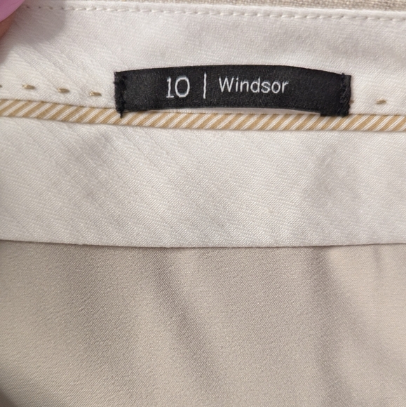 Talbots Windsor Linen Cream Pants Size 10 - Picture 5 of 9